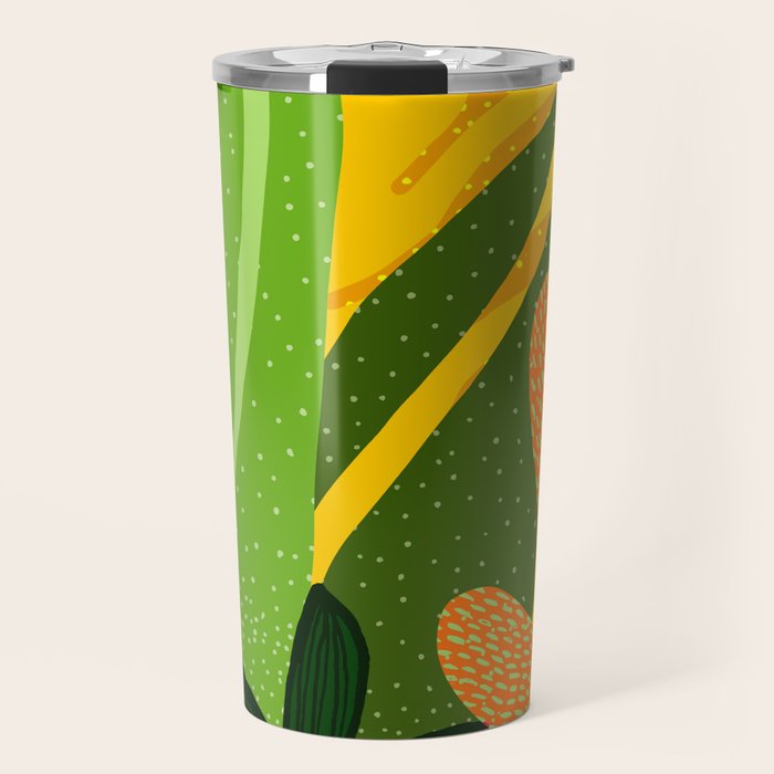 Rainforest Plants Abstract Travel Mug Gallery Image 1