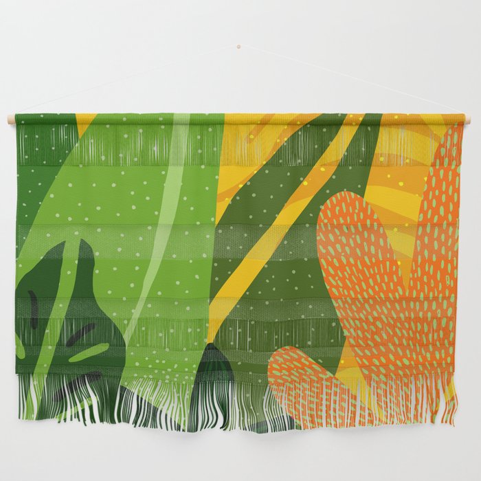 Rainforest Plants Abstract Wall Hanging Gallery Image 1