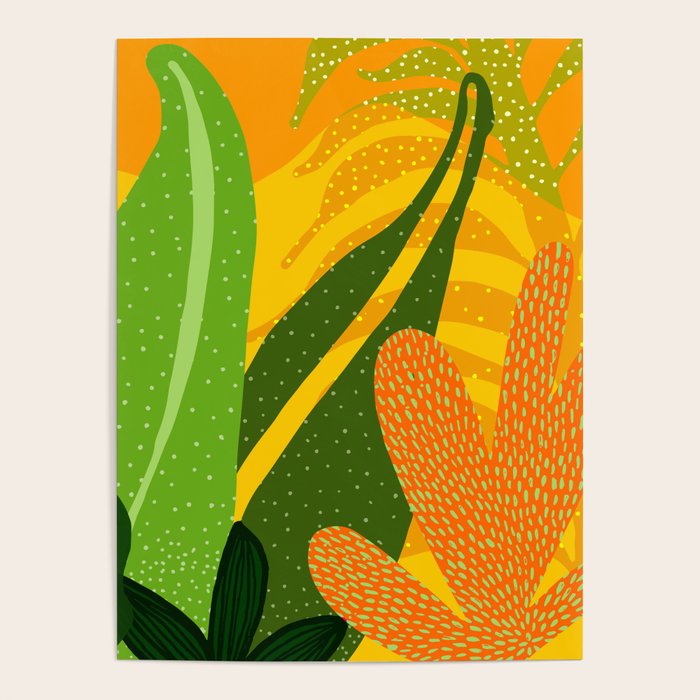 Rainforest Plants Abstract Poster Gallery Image 4