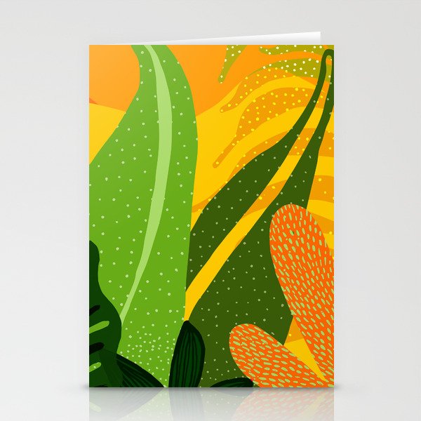 Rainforest Plants Abstract Stationery Card Gallery Image 1