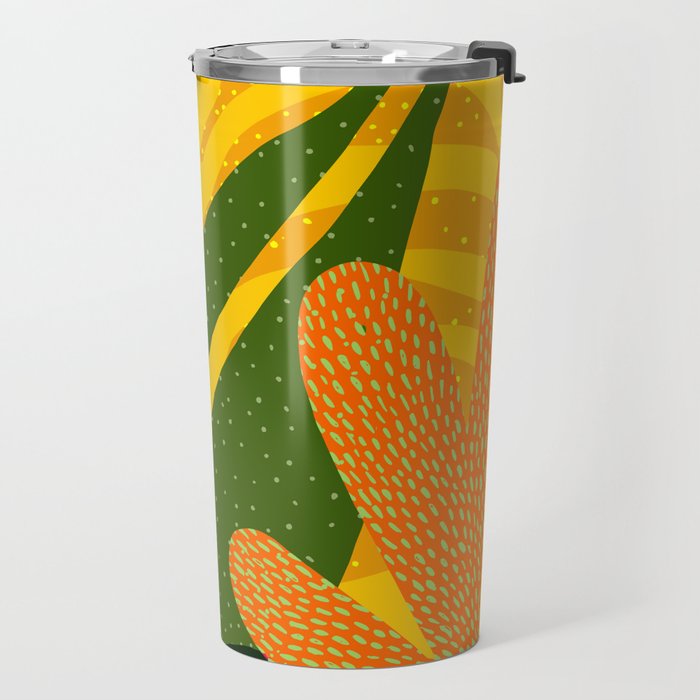 Rainforest Plants Abstract Travel Mug Gallery Image 2