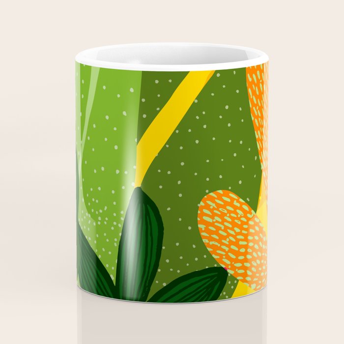 Rainforest Plants Abstract Coffee Mug Gallery Image 4