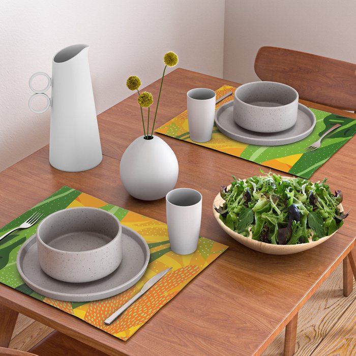 Rainforest Plants Abstract Placemat Gallery Image 2