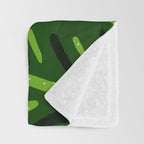 Rainforest Plants Abstract Throw Blanket Gallery Image 3