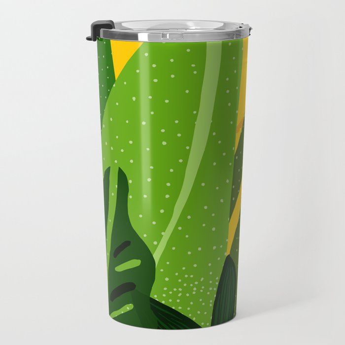 Rainforest Plants Abstract Travel Mug Gallery Image 3
