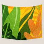 Rainforest Plants Abstract Wall Tapestry Gallery Image 4