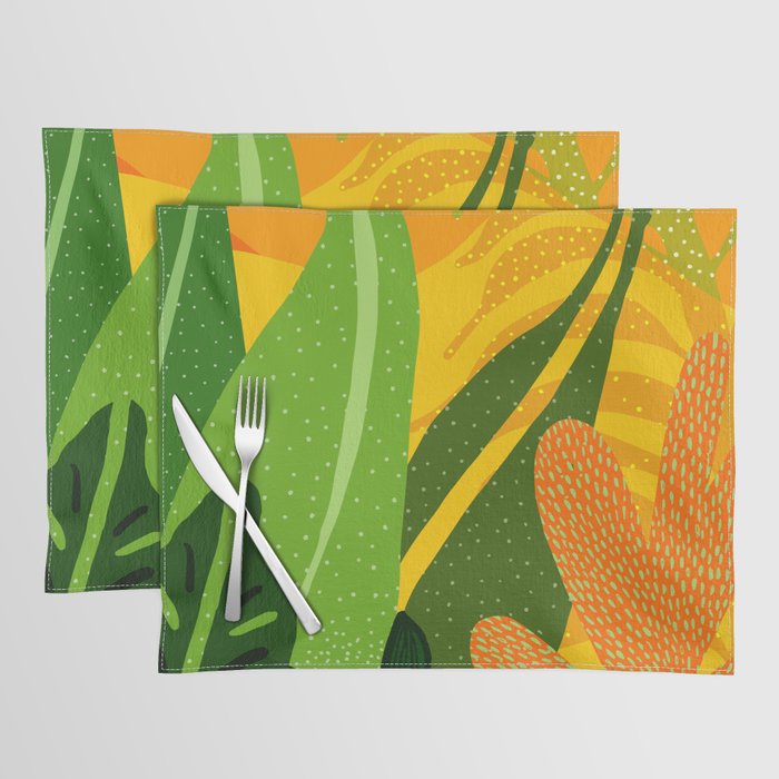 Rainforest Plants Abstract Placemat Gallery Image 1