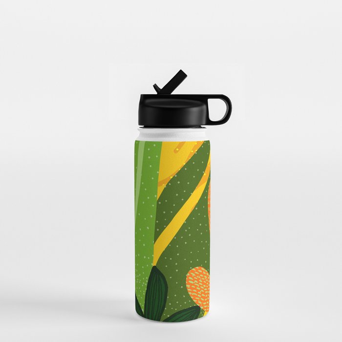 Rainforest Plants Abstract Water Bottle Gallery Image 1
