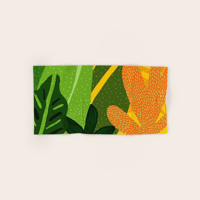 Rainforest Plants Abstract Bath Towel Gallery Image 1
