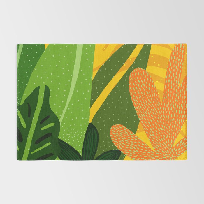 Rainforest Plants Abstract Rug Gallery Image 2