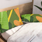 Rainforest Plants Abstract Pillow Sham Gallery Image 2
