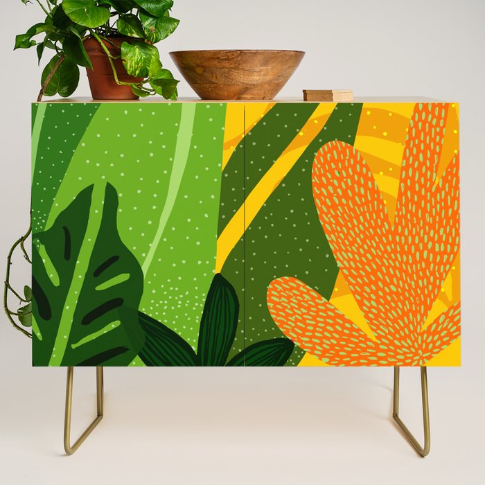 Rainforest Plants Abstract Credenza Gallery Image 1