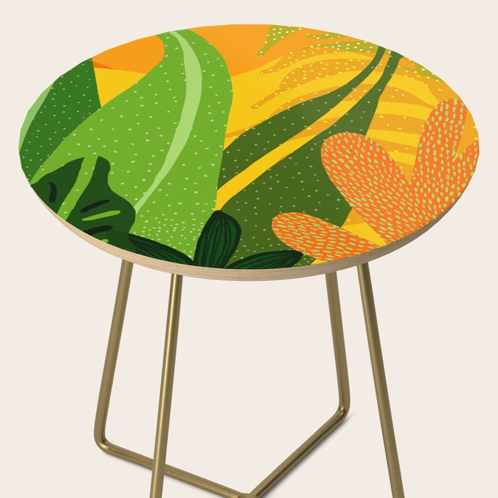 Rainforest Plants Abstract Side Table Gallery Image 2