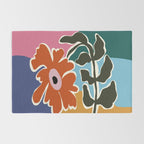 Retro minimal flower I Rug Gallery Image 2