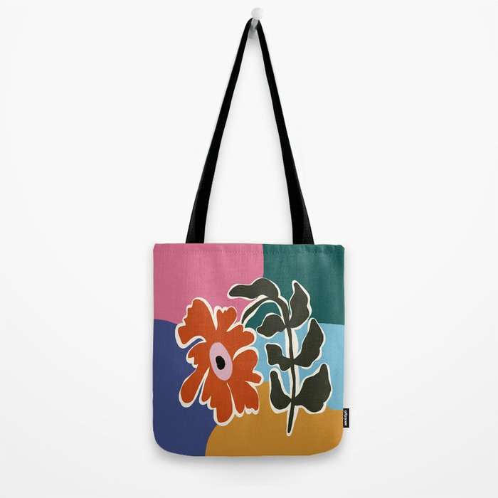 Retro minimal flower I Tote Bag Gallery Image 2