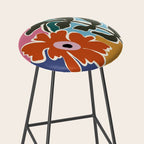 Retro minimal flower I Stool Gallery Image 2