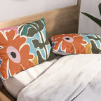 Retro minimal flower I Pillow Sham Gallery Image 2