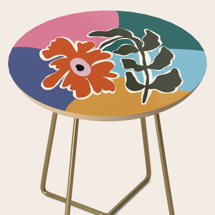 Retro minimal flower I Side Table Gallery Image 2