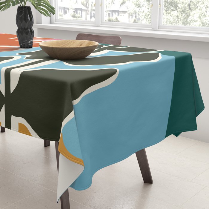 Retro minimal flower I Tablecloth Gallery Image 3
