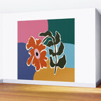 Retro minimal flower I Wall Mural Gallery Image 2