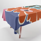 Retro minimal flower I Tablecloth Gallery Image 1