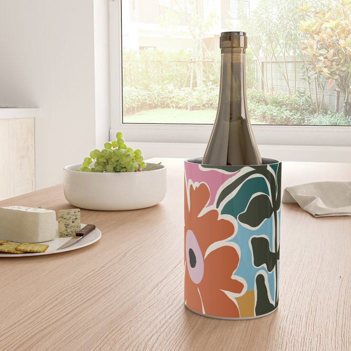 Retro minimal flower I Wine Chiller Gallery Image 4