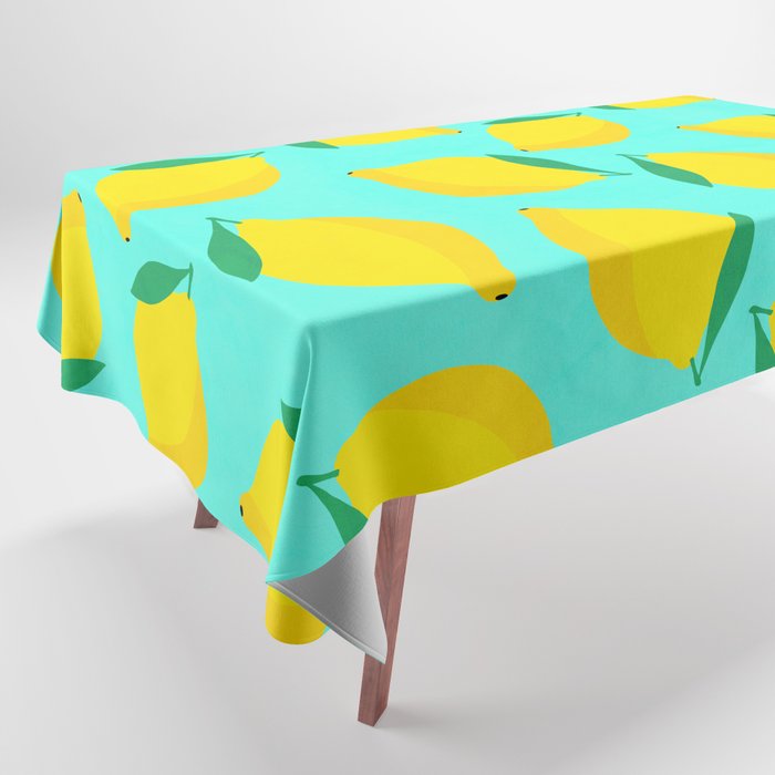 Bold and Vibrant Minimal Lemon Pattern Tablecloth Gallery Image 1