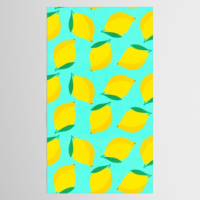 Bold and Vibrant Minimal Lemon Pattern Tablecloth Gallery Image 2