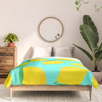 Bold and Vibrant Minimal Lemon Pattern Comforter Gallery Image 3