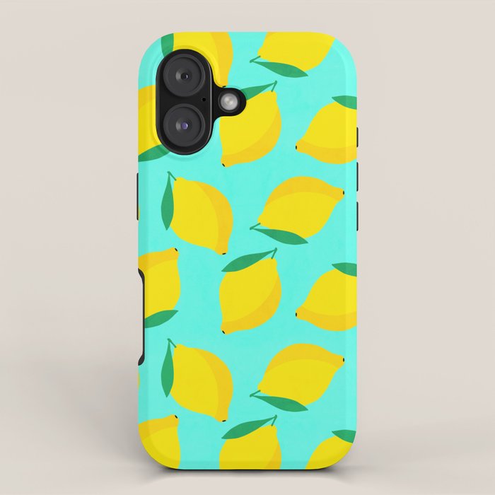 Bold and Vibrant Minimal Lemon Pattern iPhone Case Gallery Image 1
