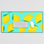 Bold and Vibrant Minimal Lemon Pattern Desk Mat Gallery Image 1