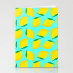 Bold and Vibrant Minimal Lemon Pattern Stationery Card Gallery Image 2