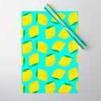 Bold and Vibrant Minimal Lemon Pattern Wrapping Paper Gallery Image 1
