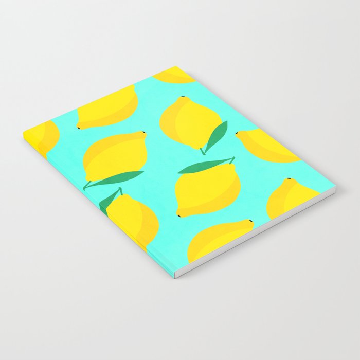 Bold and Vibrant Minimal Lemon Pattern Notebook Gallery Image 1