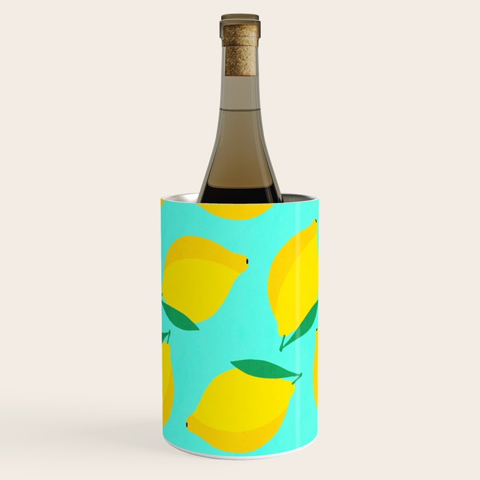 Bold and Vibrant Minimal Lemon Pattern Wine Chiller Gallery Image 3