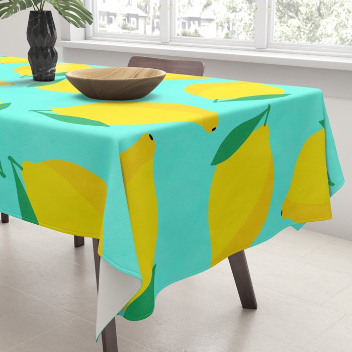 Bold and Vibrant Minimal Lemon Pattern Tablecloth Gallery Image 3