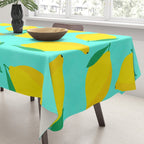 Bold and Vibrant Minimal Lemon Pattern Tablecloth Gallery Image 3