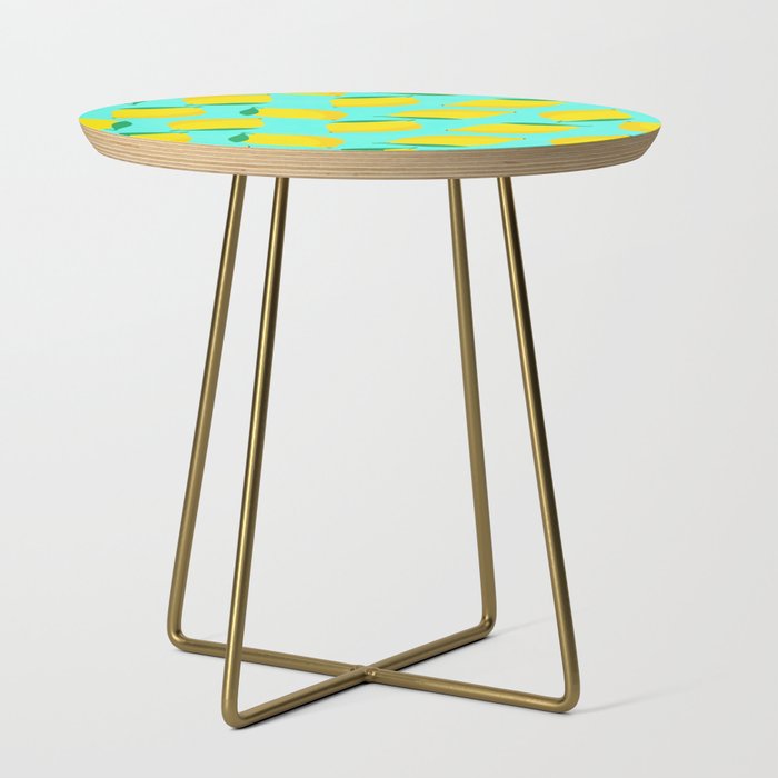 Bold and Vibrant Minimal Lemon Pattern Side Table Gallery Image 1