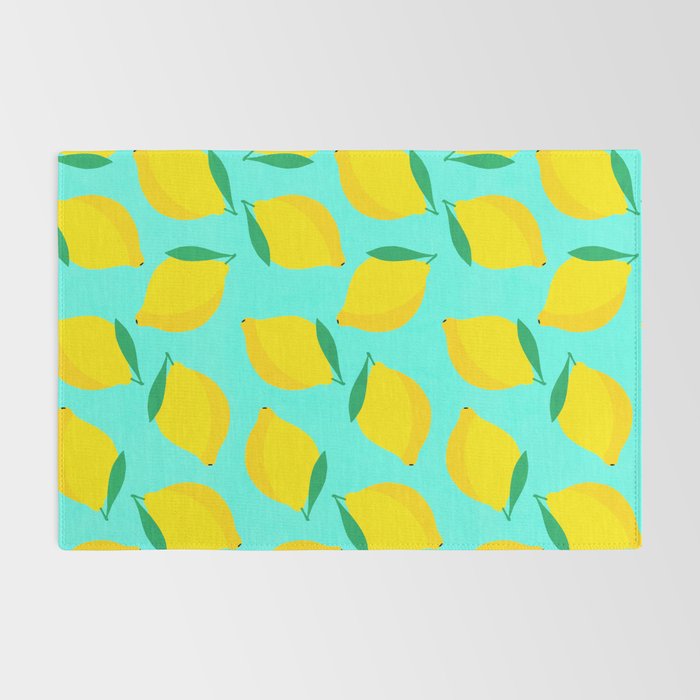 Bold and Vibrant Minimal Lemon Pattern Rug Gallery Image 2
