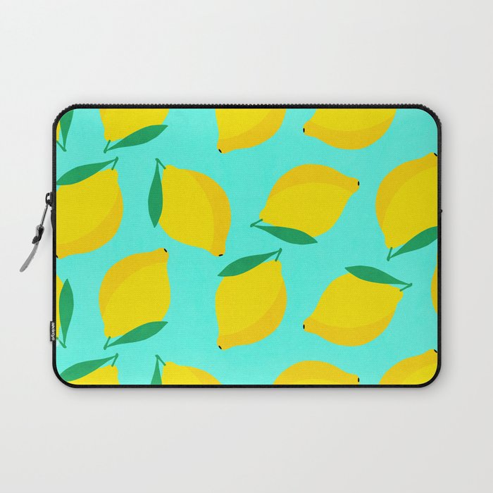 Bold and Vibrant Minimal Lemon Pattern Laptop Sleeve Gallery Image 1