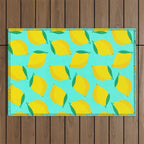Bold and Vibrant Minimal Lemon Pattern Outdoor Rug Gallery Image 1
