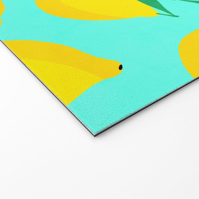 Bold and Vibrant Minimal Lemon Pattern Welcome Mat Gallery Image 2