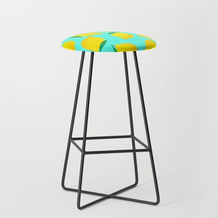 Bold and Vibrant Minimal Lemon Pattern Stool Gallery Image 1