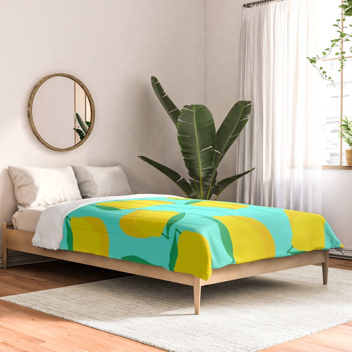 Bold and Vibrant Minimal Lemon Pattern Comforter Gallery Image 2