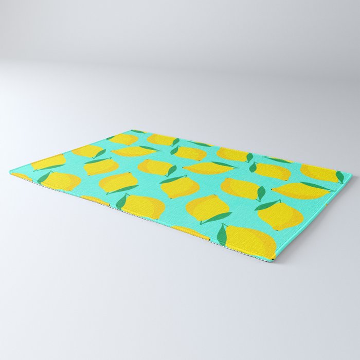 Bold and Vibrant Minimal Lemon Pattern Rug Gallery Image 3