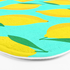 Bold and Vibrant Minimal Lemon Pattern Bath Mat Gallery Image 3