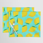 Bold and Vibrant Minimal Lemon Pattern Placemat Gallery Image 1