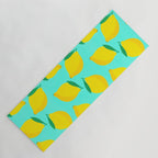 Bold and Vibrant Minimal Lemon Pattern Yoga Mat Gallery Image 1