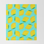 Bold and Vibrant Minimal Lemon Pattern Throw Blanket Gallery Image 2