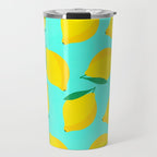 Bold and Vibrant Minimal Lemon Pattern Travel Mug Gallery Image 1
